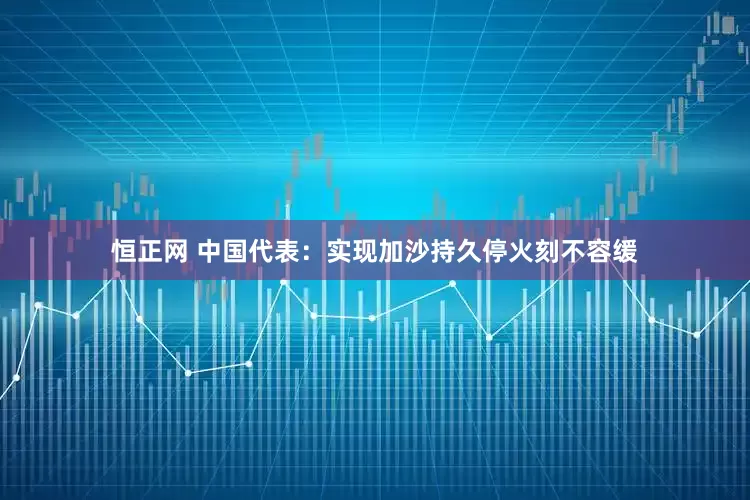 恒正网 中国代表：实现加沙持久停火刻不容缓